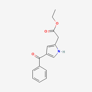 molecular formula C15H15NO3 B1283417 1H-Pyrrole-2-acetic acid, 4-benzoyl-, ethyl ester CAS No. 141054-42-4
