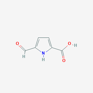 molecular formula C6H5NO3 B1283424 5-formyl-1H-pyrrole-2-carboxylic acid CAS No. 7126-51-4