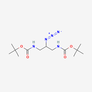 molecular formula C13H25N5O4 B1283437 Di-tert-butyl (2-azidopropane-1,3-diyl)dicarbamate 