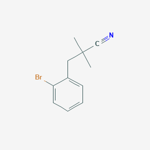 molecular formula C11H12BrN B1283447 3-(2-Bromophenyl)-2,2-dimethylpropanenitrile 