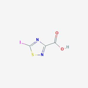 molecular formula C3HIN2O2S B12834570 5-Iodo-1,2,4-thiadiazole-3-carboxylic acid 