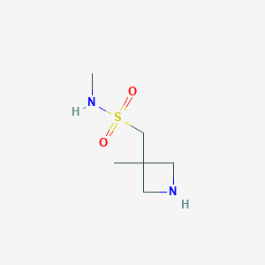 molecular formula C6H14N2O2S B12834646 N-Methyl-1-(3-methylazetidin-3-yl)methanesulfonamide 