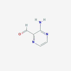 molecular formula C5H5N3O B1283474 3-Aminopyrazine-2-carbaldehyde CAS No. 32710-14-8