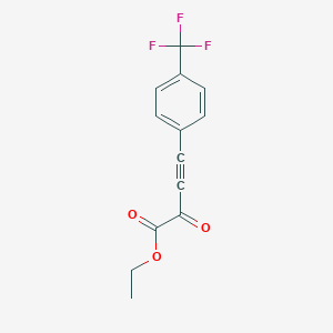 molecular formula C13H9F3O3 B12834793 Ethyl 2-oxo-4-(4-(trifluoromethyl)phenyl)but-3-ynoate 