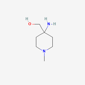 molecular formula C7H16N2O B1283483 (4-氨基-1-甲基哌啶-4-基)甲醇 CAS No. 138300-80-8