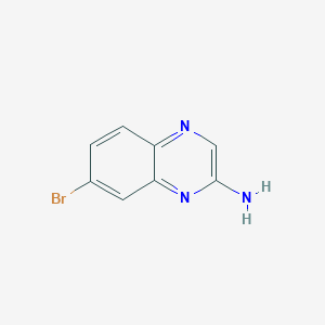molecular formula C8H6BrN3 B1283493 7-溴喹喔啉-2-胺 CAS No. 212327-11-2