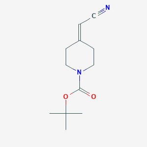 molecular formula C12H18N2O2 B1283499 叔丁基4-(氰亚甲基)哌啶-1-羧酸酯 CAS No. 197569-11-2