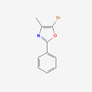 molecular formula C10H8BrNO B1283501 5-Bromo-4-methyl-2-phenyl-1,3-oxazole CAS No. 21354-98-3