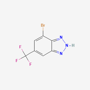 molecular formula C7H3BrF3N3 B1283506 1H-Benzotriazole, 7-bromo-5-(trifluoromethyl)- 