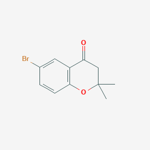 molecular formula C11H11BrO2 B1283529 6-Bromo-2,2-dimethylchroman-4-one CAS No. 99853-21-1