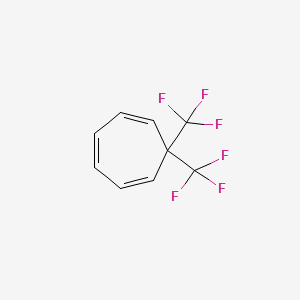 molecular formula C9H6F6 B12835329 7,7-Bis(trifluoromethyl)-1,3,5-cycloheptatriene CAS No. 714-82-9