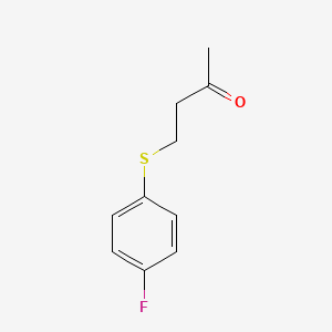 molecular formula C10H11FOS B1283539 4-[(4-氟苯基)硫基]丁酮 CAS No. 142038-16-2