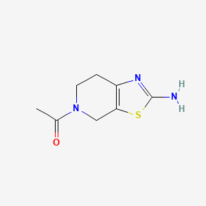 molecular formula C8H11N3OS B1283548 1-(2-Amino-6,7-dihydro-4H-thiazolo[5,4-c]pyridin-5-yl)-ethanone CAS No. 124458-11-3