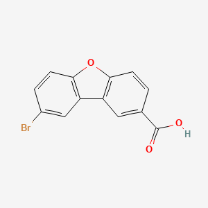 molecular formula C13H7BrO3 B1283550 8-bromo-2-Dibenzofurancarboxylic acid CAS No. 133953-32-9
