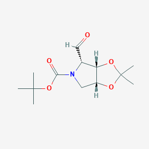 molecular formula C13H21NO5 B1283551 (3aS,4S,6aR)-tert-butyl 4-formyl-2,2-dimethyldihydro-3aH-[1,3]dioxolo[4,5-c]pyrrole-5(4H)-carboxylate CAS No. 127910-61-6