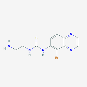 molecular formula C11H12BrN5S B1283557 1-(2-aminoethyl)-3-(5-bromoquinoxalin-6-yl)thiourea CAS No. 134892-47-0