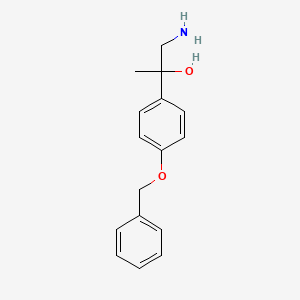 molecular formula C16H19NO2 B1283571 1-Amino-2-(4-(benzyloxy)phenyl)propan-2-ol CAS No. 305448-20-8