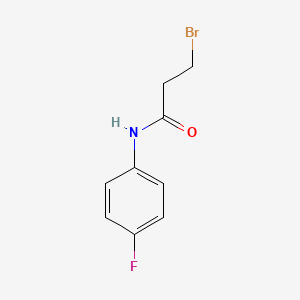 molecular formula C9H9BrFNO B1283585 3-bromo-N-(4-fluorophenyl)propanamide CAS No. 135154-75-5