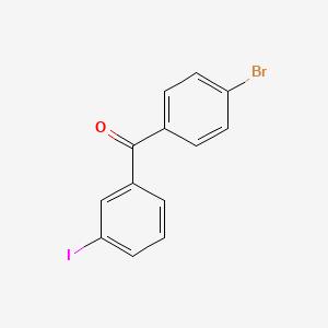 molecular formula C13H8BrIO B1283592 4'-Bromo-3-iodobenzophenone CAS No. 96464-18-5