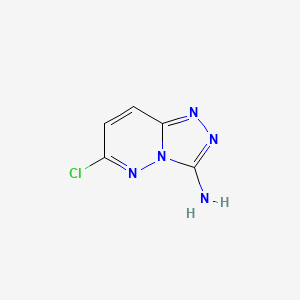molecular formula C5H4ClN5 B1283605 6-Chloro[1,2,4]triazolo[4,3-b]pyridazin-3-amine CAS No. 53890-39-4