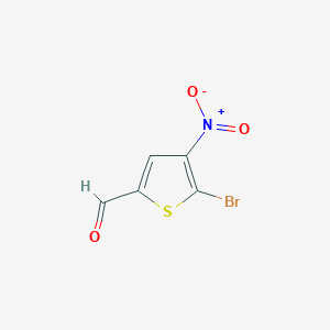 molecular formula C5H2BrNO3S B1283619 5-Bromo-4-nitrothiophene-2-carbaldehyde CAS No. 79456-86-3