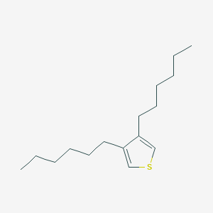molecular formula C16H28S B1283631 3,4-Dihexylthiophene CAS No. 122107-04-4