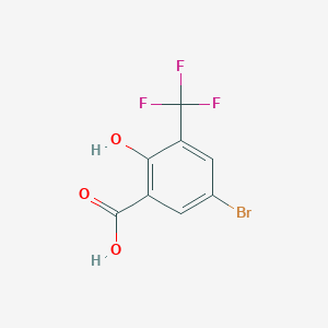 molecular formula C8H4BrF3O3 B1283664 5-溴-2-羟基-3-(三氟甲基)苯甲酸 CAS No. 251300-31-9