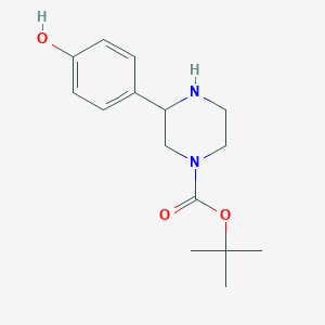 molecular formula C15H22N2O3 B1283688 1-Boc-3-(4-Hydroxyphenyl)piperazine CAS No. 889956-81-4