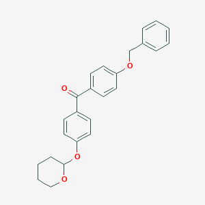 molecular formula C25H24O4 B128373 [4-(Phenylmethoxy)phenyl][4-[(tetrahydro-2H-pyran-2-yl)oxy]phenyl]-methanone CAS No. 176671-74-2