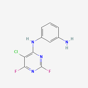 molecular formula C10H7ClF2N4 B12837426 N-(5-Chloro-2,6-difluoro-4-pyrimidinyl)benzene-1,3-diamine CAS No. 79817-71-3
