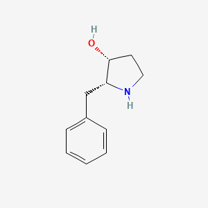 molecular formula C11H15NO B12837648 (2R,3R)-2-benzylpyrrolidin-3-ol 