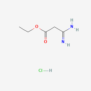 molecular formula C5H11ClN2O2 B1283774 Ethyl 3-amino-3-iminopropanoate hydrochloride CAS No. 57508-48-2