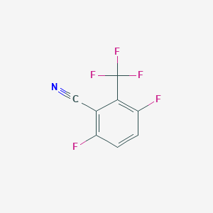 molecular formula C8H2F5N B12838035 3,6-Difluoro-2-(trifluoromethyl)benzonitrile 