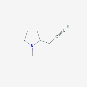 molecular formula C8H13N B12838270 1-Methyl-2-(prop-2-yn-1-yl)pyrrolidine 