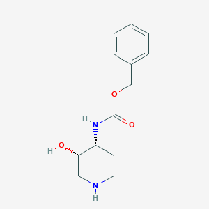 molecular formula C13H18N2O3 B12838358 Benzyl ((3S,4R)-3-hydroxypiperidin-4-yl)carbamate 
