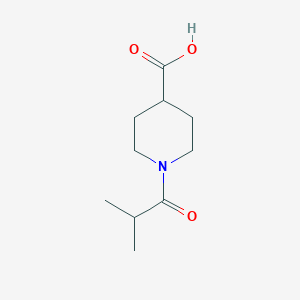 molecular formula C10H17NO3 B1283836 1-Isobutyrylpiperidine-4-carboxylic acid CAS No. 330985-26-7