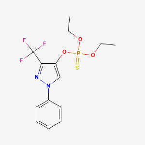 molecular formula C14H16F3N2O3PS B12838367 Diethoxy-[1-Phenyl-3-(Trifluoromethyl)Pyrazol-4-Yl]Oxy-Thioxo-lambda5-Phosphane 