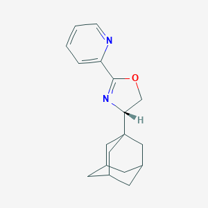 molecular formula C18H22N2O B12838383 (4S)-4-(Adamantan-1-yl)-2-(pyridin-2-yl)-4,5-dihydrooxazole 