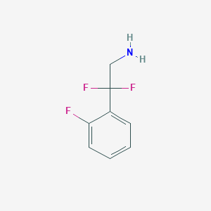 molecular formula C8H8F3N B12838469 2,2-Difluoro-2-(2-fluorophenyl)-ethylamine 