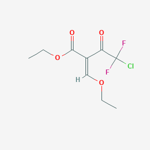 molecular formula C9H11ClF2O4 B12838492 Ethyl 2-ethoxymethylene-4,4-difluoro-4-chloroacetoacetate 