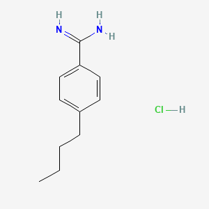 molecular formula C11H17ClN2 B1283850 4-N-BUTYL-BENZAMIDINE HYDROCHLORIDE CAS No. 29147-98-6