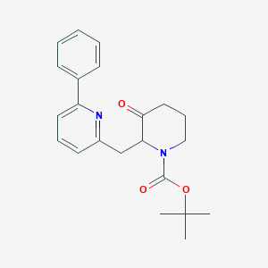 molecular formula C22H26N2O3 B12838536 tert-Butyl 3-oxo-2-((6-phenylpyridin-2-yl)methyl)piperidine-1-carboxylate 