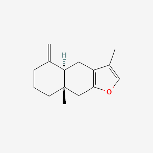 molecular formula C15H20O B12838789 rel-(4aR,8aS)-3,8a-Dimethyl-5-methylene-4,4a,5,6,7,8,8a,9-octahydronaphtho[2,3-b]furan 