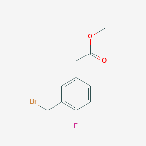 molecular formula C10H10BrFO2 B12839016 Methyl 3-(bromomethyl)-4-fluorophenylacetate 