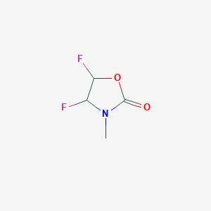 molecular formula C4H5F2NO2 B12839151 4,5-Difluoro-3-methyl-1,3-oxazolidin-2-one 