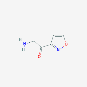 molecular formula C5H6N2O2 B12839158 2-Amino-1-(isoxazol-3-yl)ethanone 