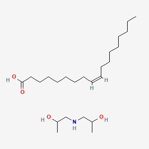molecular formula C18H34O2.C6H15NO2<br>C24H49NO4 B12839388 Oleic acid, diisopropanolamine salt CAS No. 38618-12-1