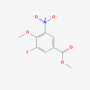 molecular formula C9H8FNO5 B12839424 Methyl 3-fluoro-4-methoxy-5-nitrobenzoate 
