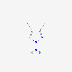 molecular formula C5H9N3 B12839451 3,4-Dimethyl pyrazol-1-yl amine 