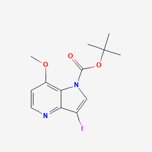 molecular formula C13H15IN2O3 B12839485 tert-Butyl 3-iodo-7-methoxy-1H-pyrrolo[3,2-b]pyridine-1-carboxylate 